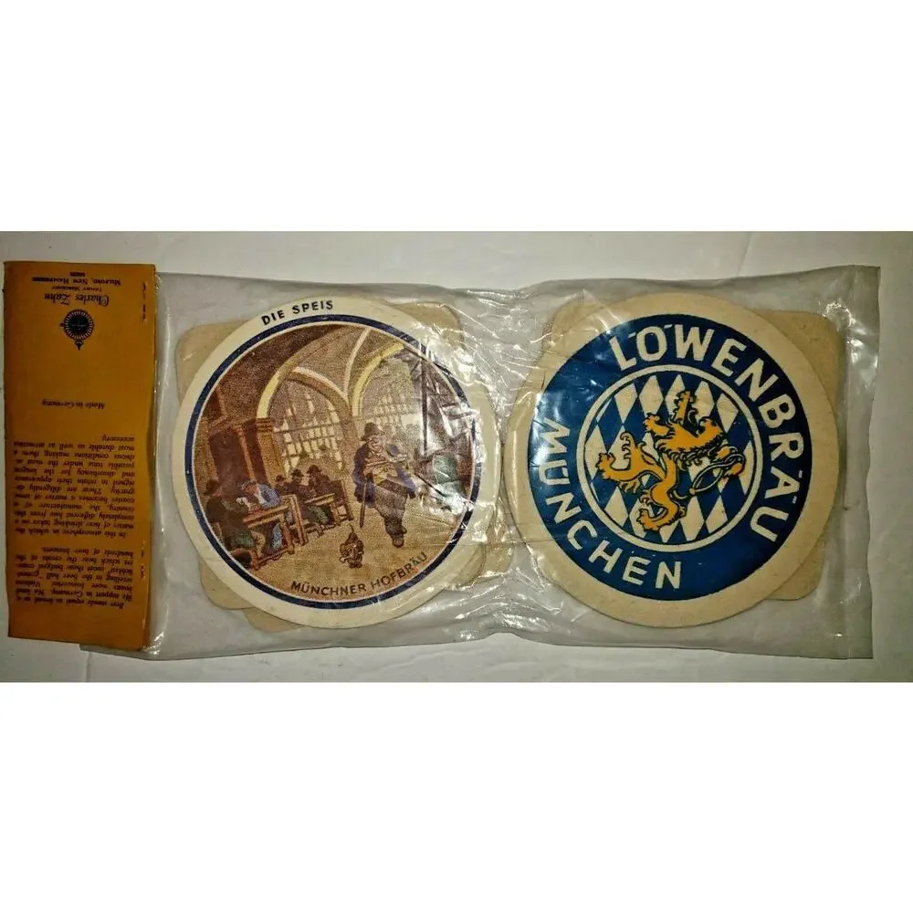 Vintage‎ Rare German Prosit Beer Coasters Sealed Bag of 12 Charles Zahn New U136